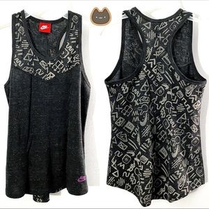 Nike Active graphic workout tank, heather grey